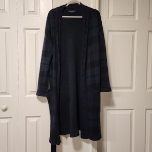 Brooks Brothers Plaid 100% Merino Wool Robe